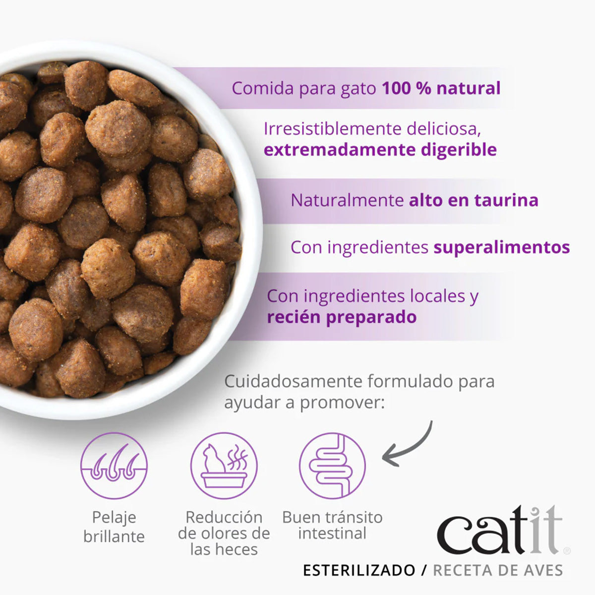 Pienso para gatos esterilizados con aves Recipes 2 kg Catit