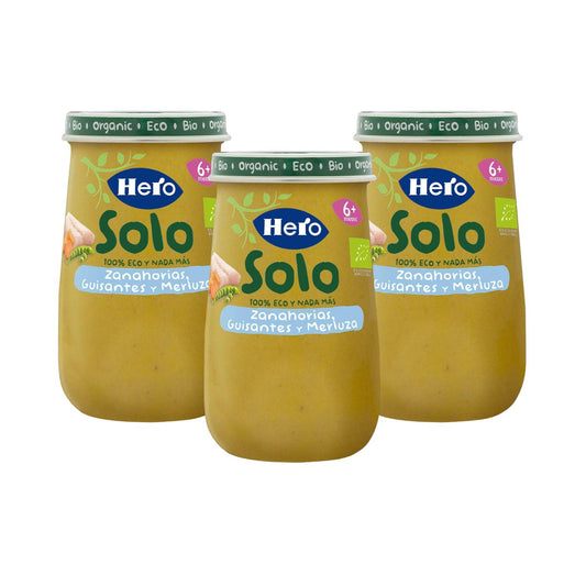 pack promo 3x Tarrito Guisantes Merluza ECO Hero Baby 190g