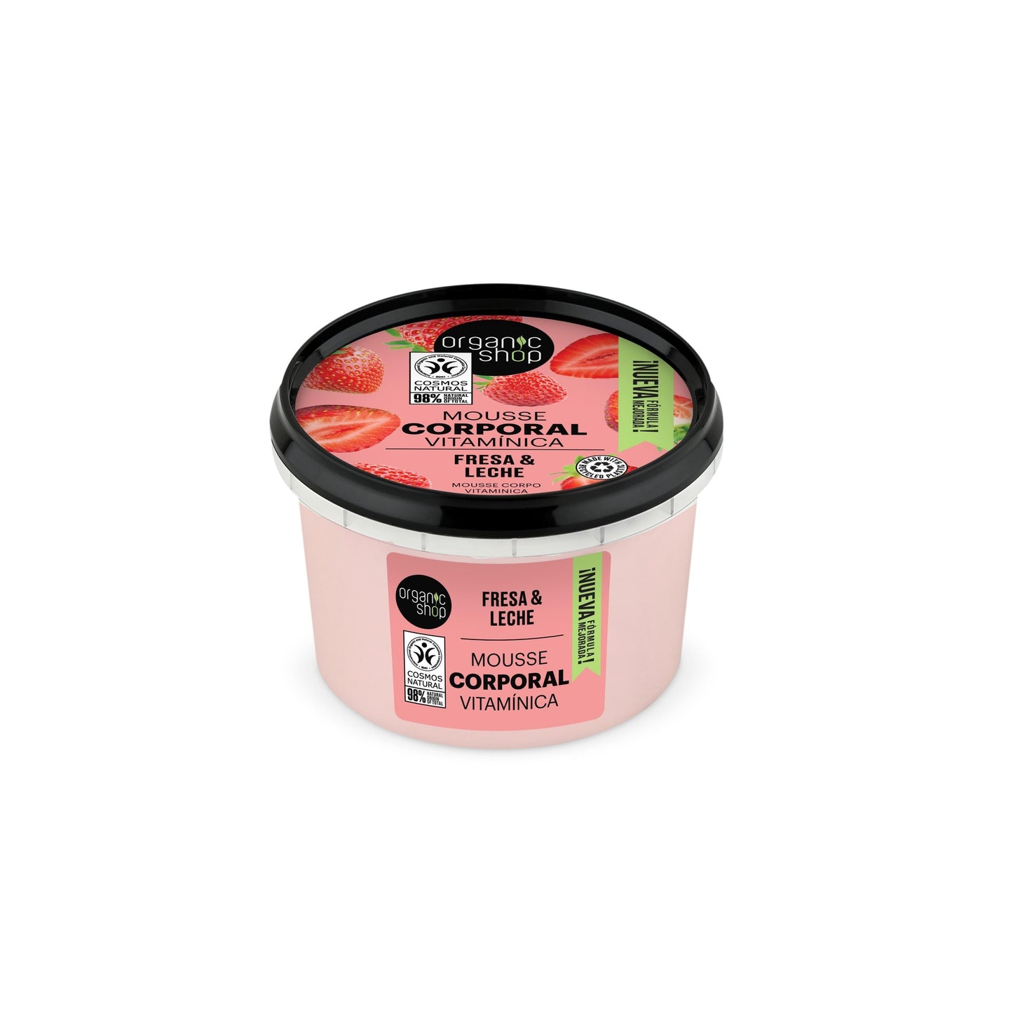 Mousse corporal vitamínico fresa Organic Shop 250 ml
