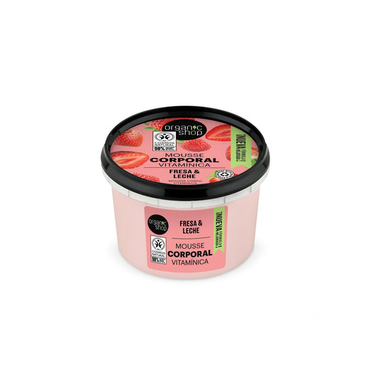 Mousse corporal vitamínico fresa Organic Shop 250 ml
