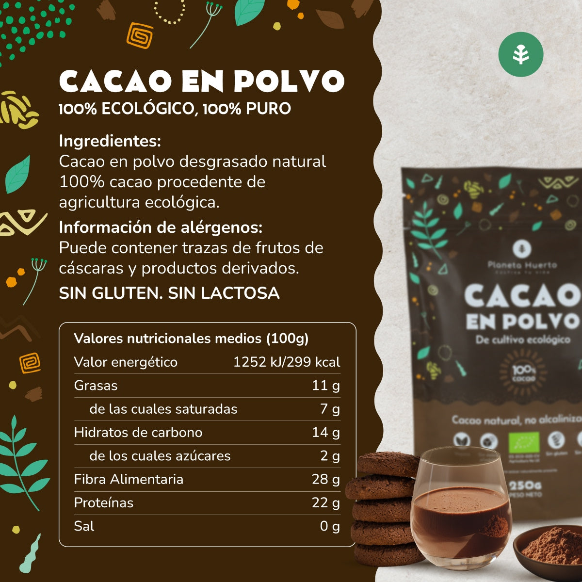 Cacao en polvo ECO Planeta Huerto