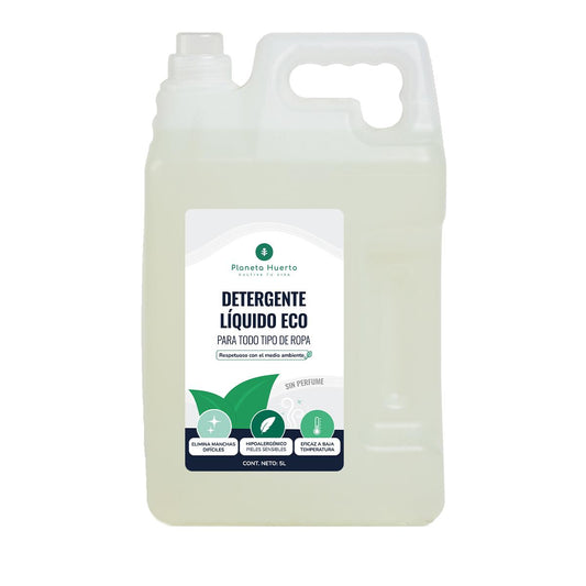 Detergente Líquido Ropa ECO Sín Perfume  Planeta Huerto 5 Litros