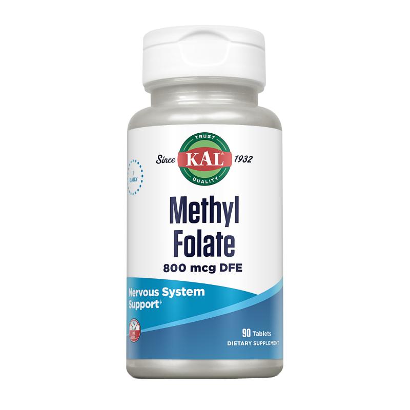 Complemento Alimenticio Methyl Folate 800 Mcg-90 Comprimidos. Apto Para Veganos