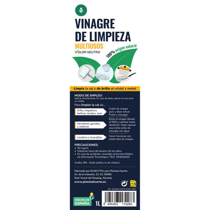 Vinagre Blanco de Limpieza 1L Planeta Huerto