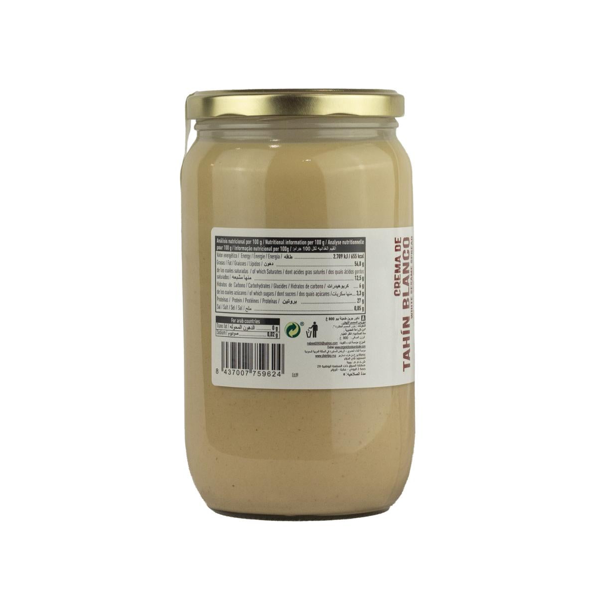 Crema de Tahin Blanco sin gluten Naturgreen 800 g
