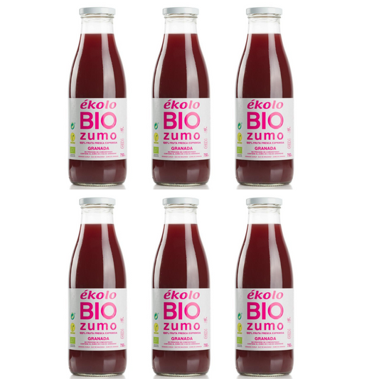 Pack 6x Zumos de Granada Bio 100% exprimido ékolo 750 ml