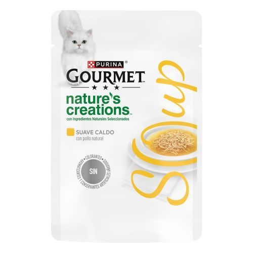 Pack 32 x GOURMET Nature's Creations Soup con pollo natural y guarnición de verduras 40g