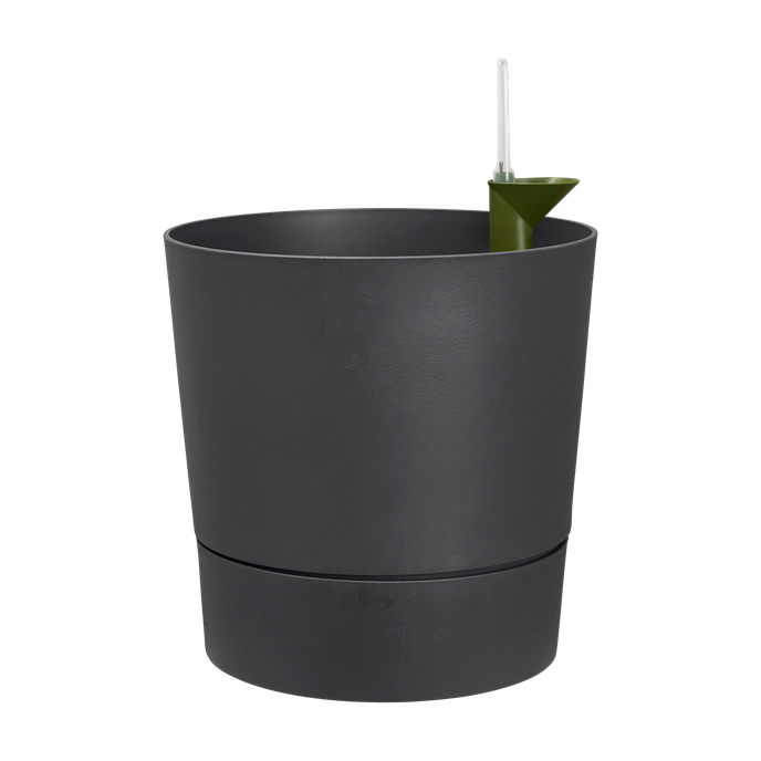 Macetero con autoriego Greensense Aquacare Round Elho 35 cm  charcoal grey
