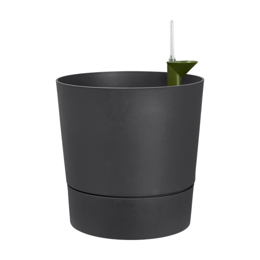 Macetero con autoriego Greensense Aquacare Round Elho 35 cm  charcoal grey