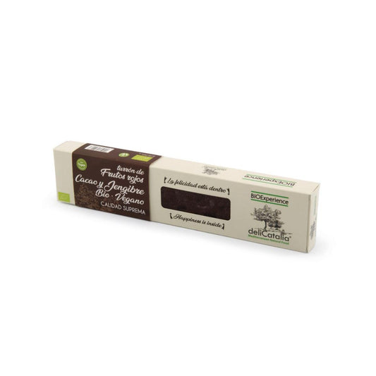 Turrón de Frutos Rojos, Cacao y Jengibre Ecológico deliCatalia Bioexperience 165 GR