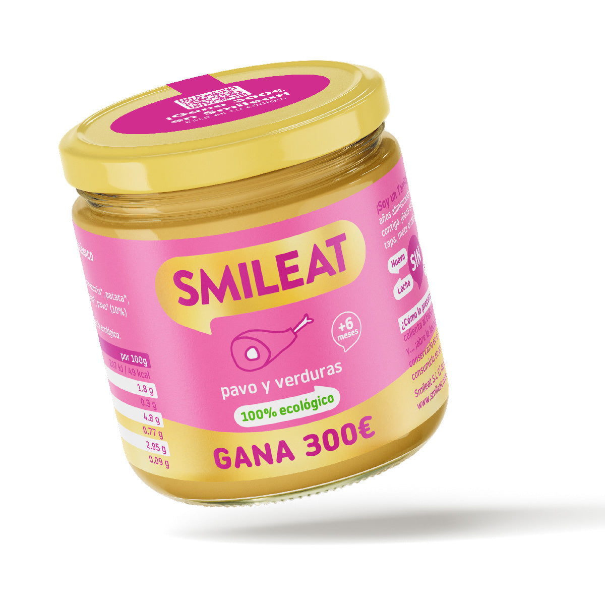 PROMO 2x Tarrito BIO pavo y verduras +6 meses Smileat 230g