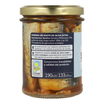 Sardinas en aceite de oliva virgen extra ECO Planeta Huerto 190 g