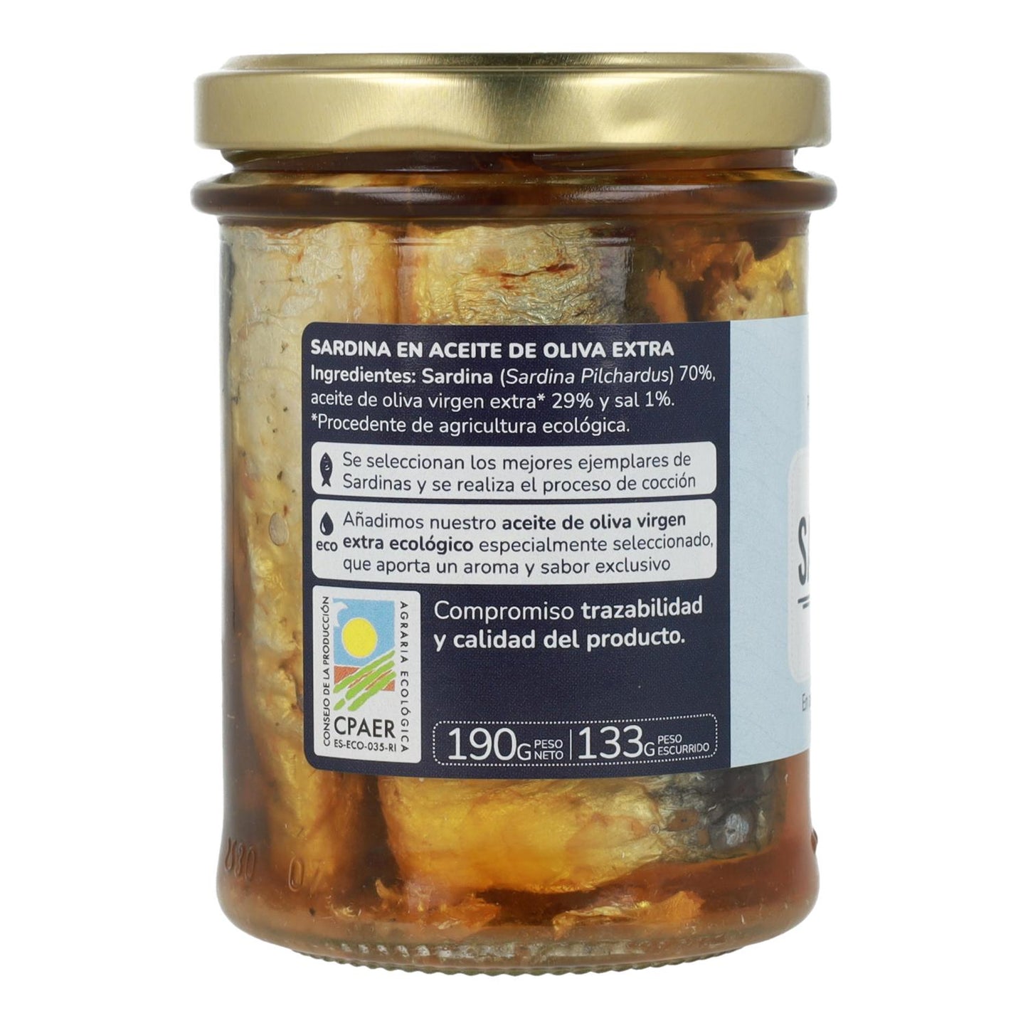 Pack 3x Sardinas en aceite de oliva virgen extra ECO Planeta Huerto 190 g