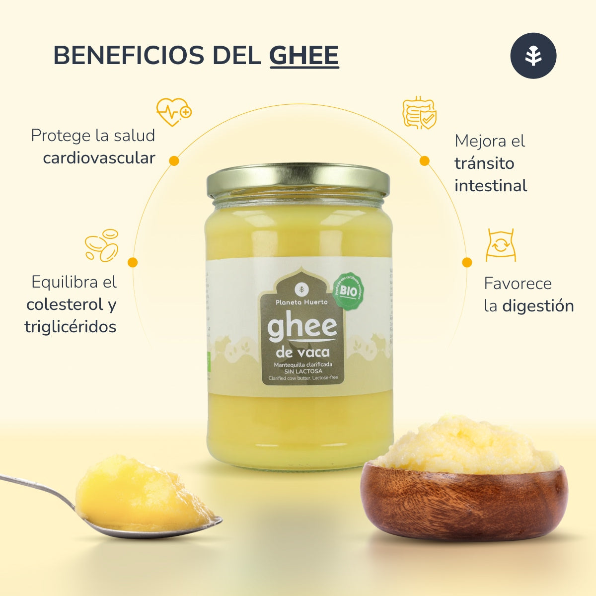 Pack 2x Ghee mantequilla clarificada ECO Planeta Huerto 300 g