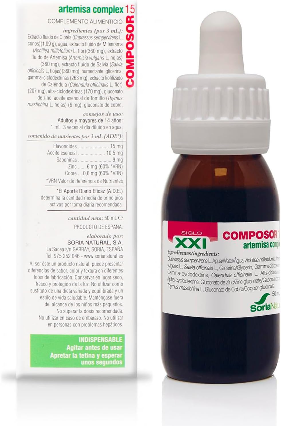 Composor 15 Artemisa Complex XXI Soria Natural 50 ml