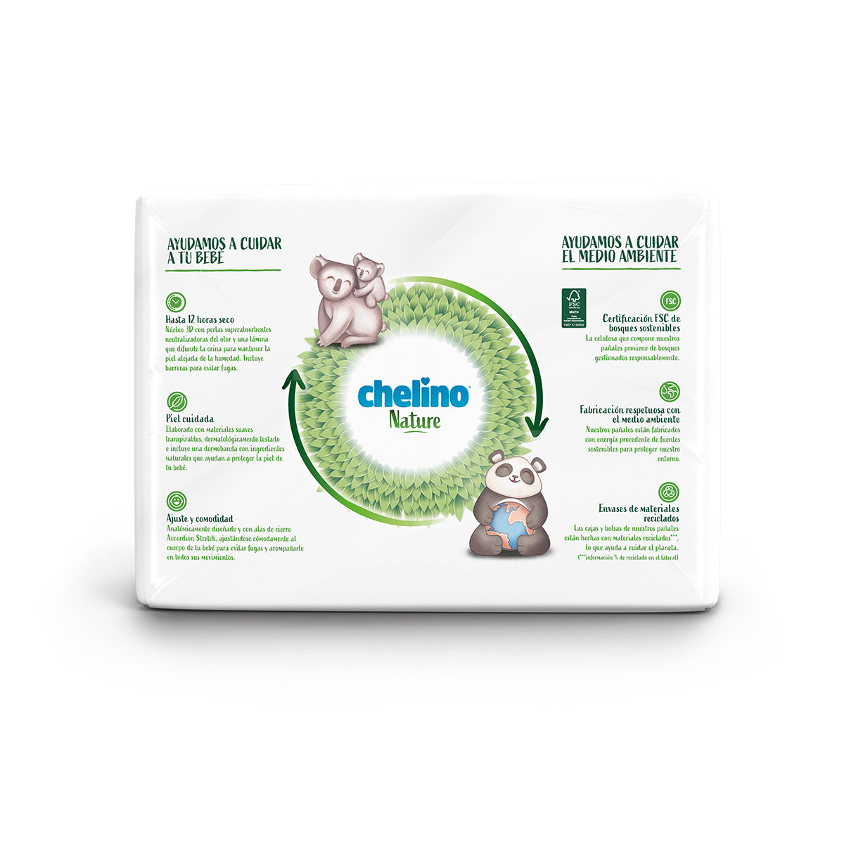 Pack ahorro Pañales T3 4-10 kg Chelino Nature 144 uds