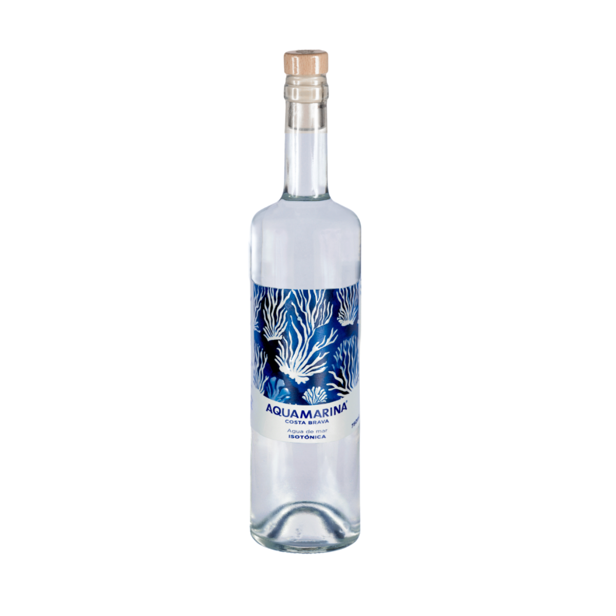 Agua De Mar Isotonica Vidrio Transparente Aquamarina 750 Ml.