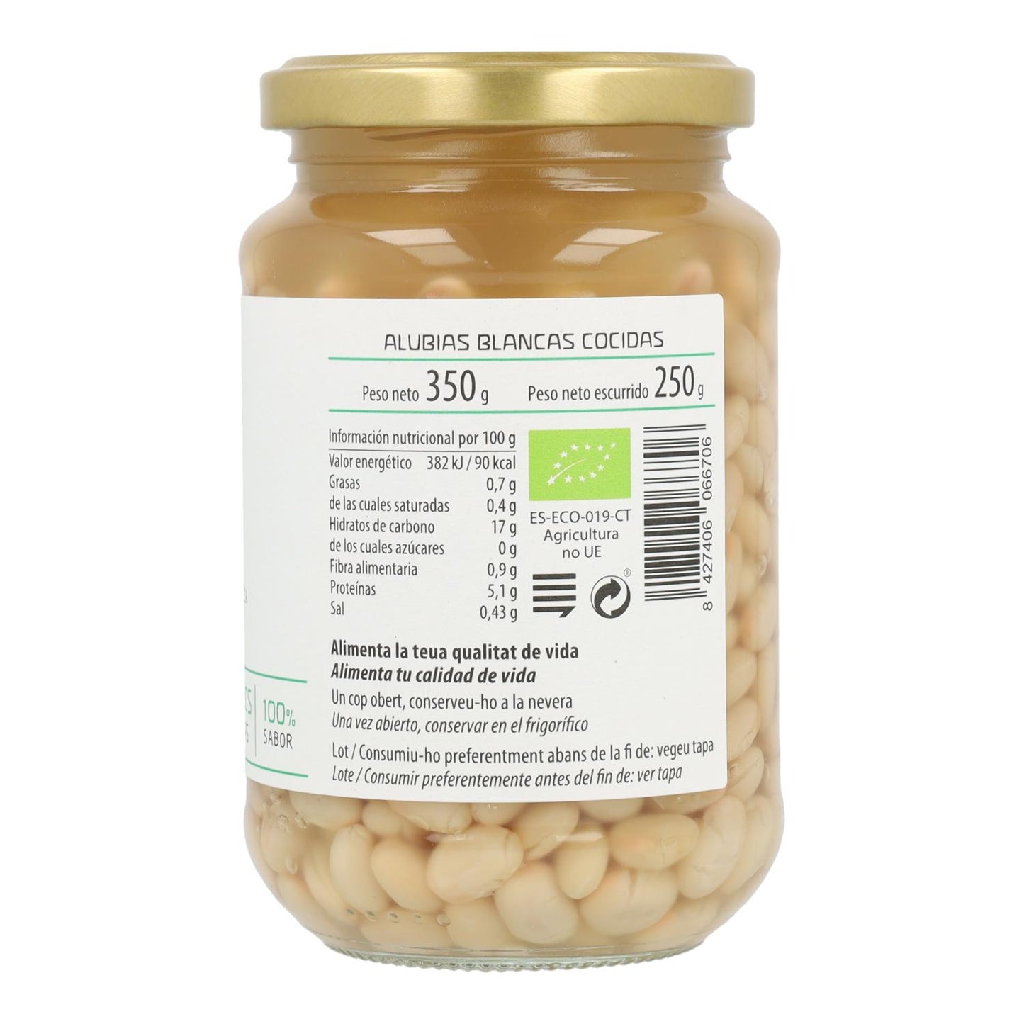 Alubias blancas cocidas ECO Cal Valls