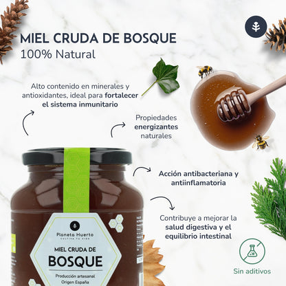 Miel Cruda de Bosque Planeta Huerto 500 gr