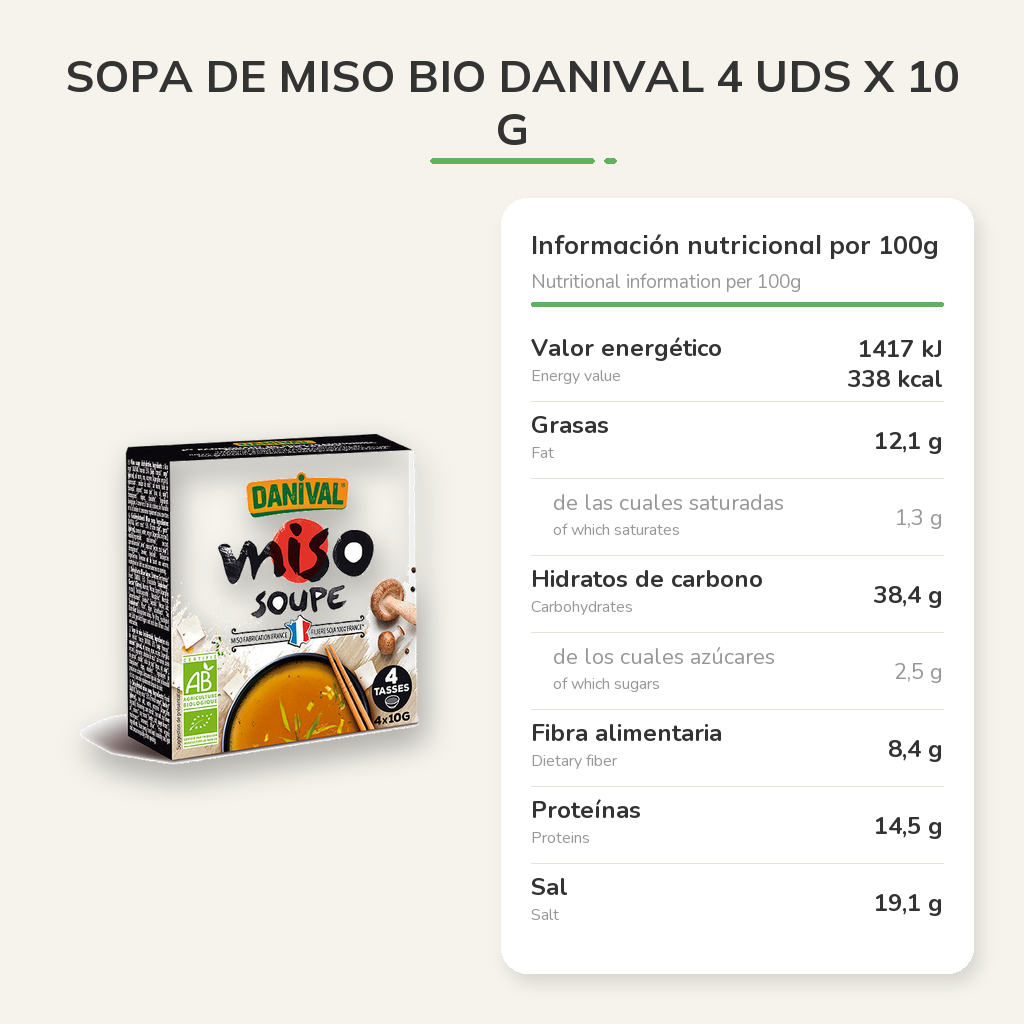Información nutricional