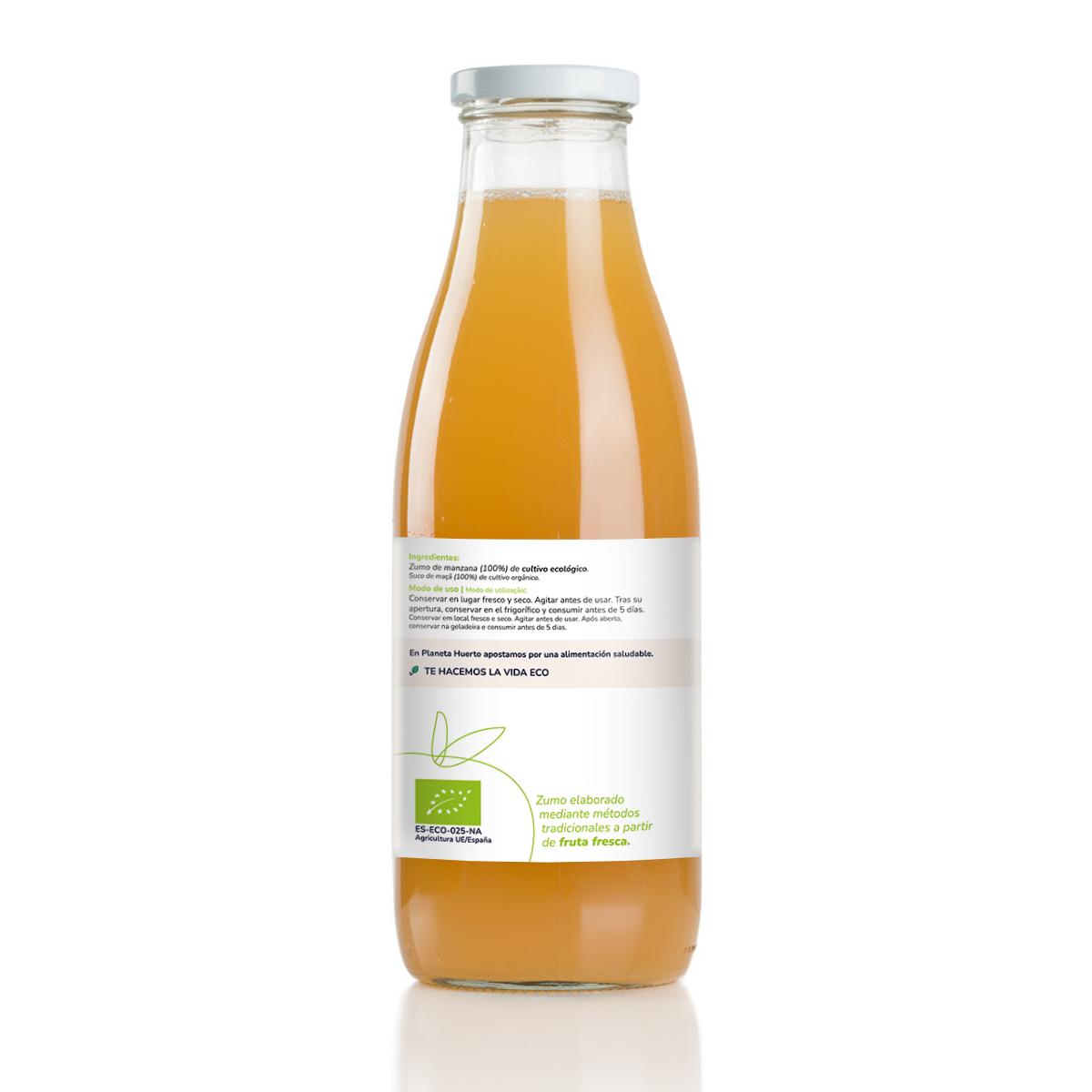 Pack 6x Zumo de Manzana 100% fruta exprimida Eco Planeta Huerto 750ml