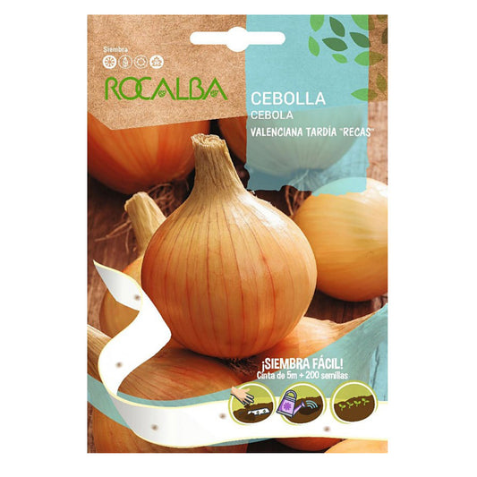 Semillas de Cebolla Valenciana tardía en cinta, Rocalba
