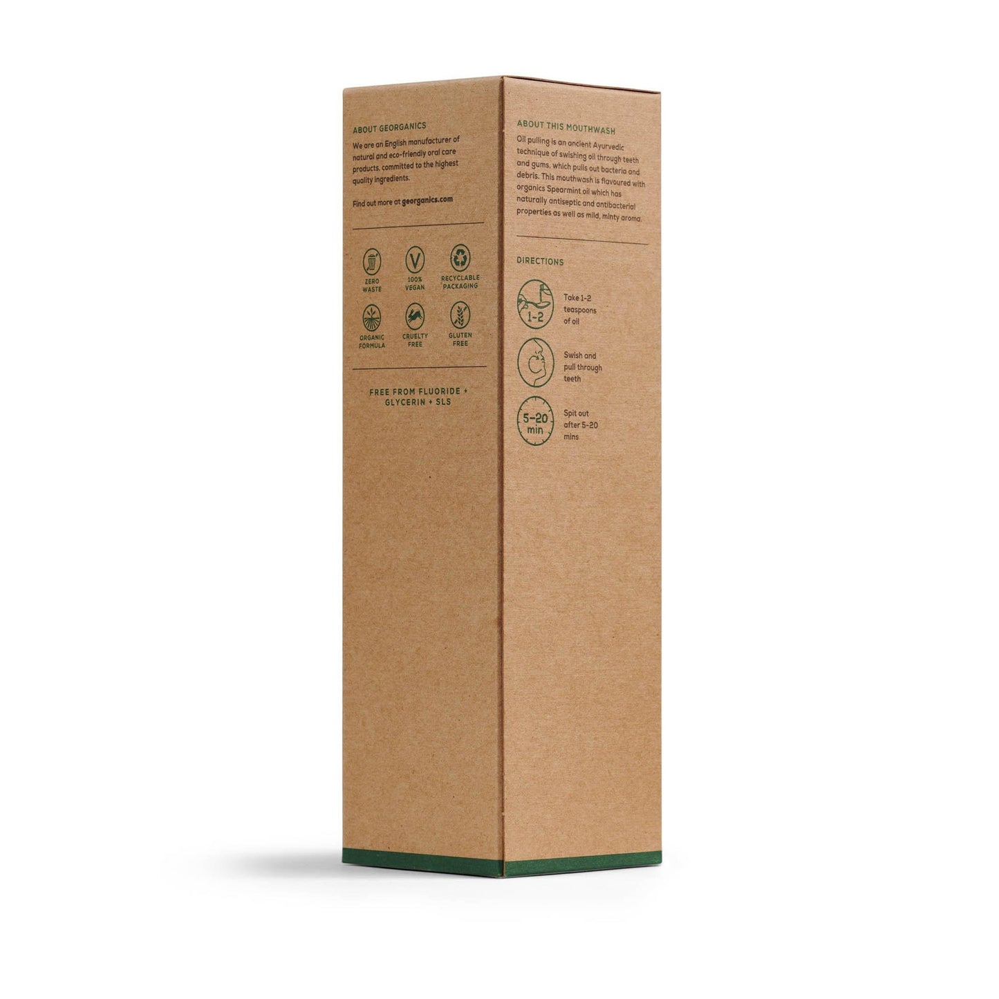 Enjuague bucal con aceite de coco y menta Georganics 275 ml