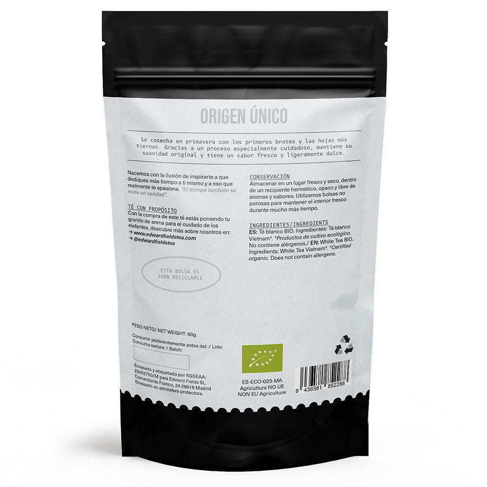 Té Blanco ecológico a granel Edward Fields 60 g