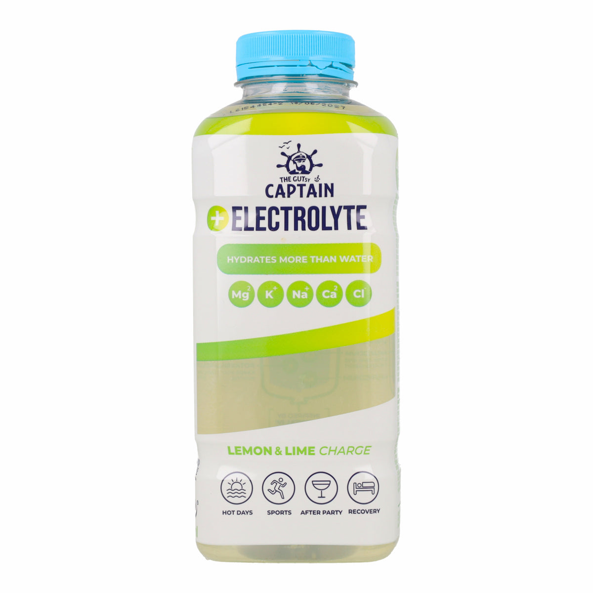 Bebida Natural Electrolyte Lima-Limón Pet The Gutsy Captain 600 ml