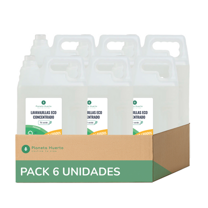 Pack 6xLavavajillas Manual  Té Verde ECO  Planeta Huerto 5l