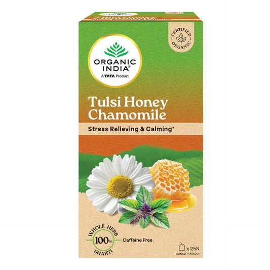 Tulsi Honey Chamomile Infusión Ayurvédica Organic India 25 bolsitas