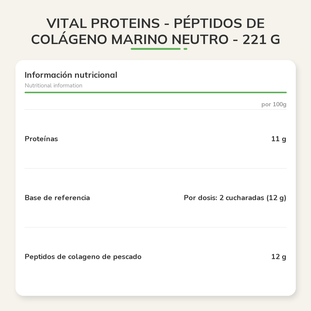 Información nutricional