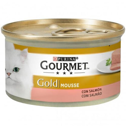 Pack 24 x GOURMET GOLD Mousse Comida húmeda Salmon 85g