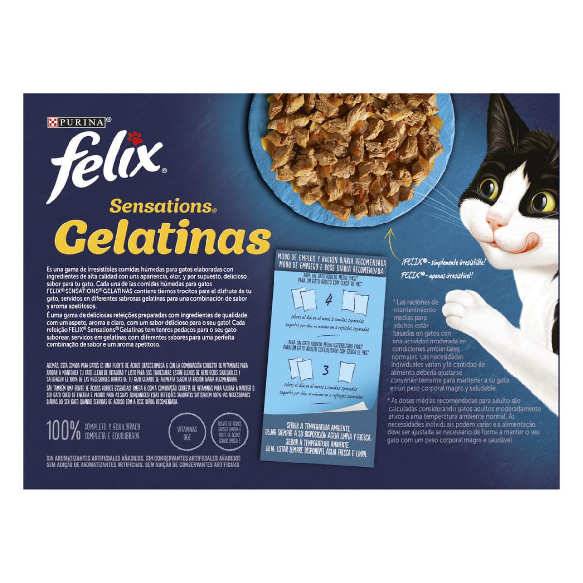 FELIX Sensations festín del mar Gelatinas Multipack 12x85 g