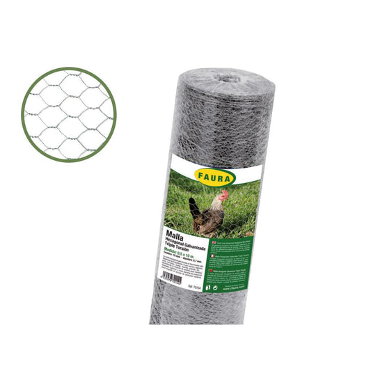 Malla hexagonal galvanizada 41 mm 1 x 5 m