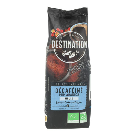 Café molido descafeinado suave 100% arábica BIO Destination 250 g
