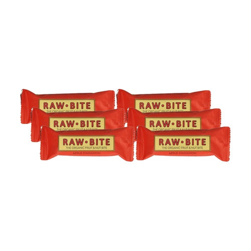 Pack x6 Barritas ecológica Raw-Bite Manzana y Canela 50 g