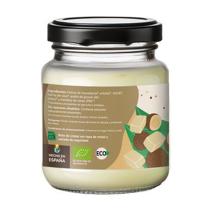 Crema de chocolate blanco con macadamia ECO Planeta Huerto 230 gr