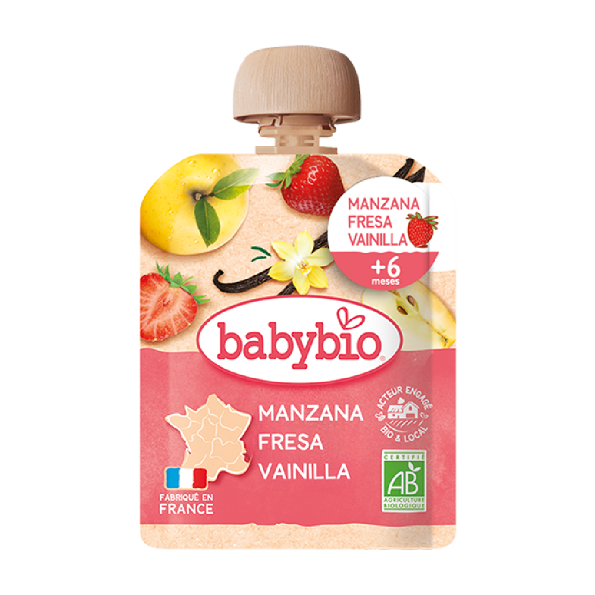 Pack Mix de Pouches frutas Bio (a partir de 6 meses) babybio