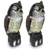 Pack 2 Búhos espantapájaros cabeza giratoria 41 cm Biotop
