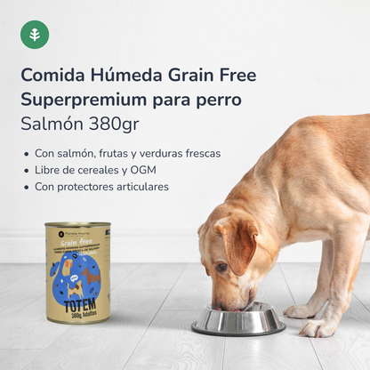Pack 6 x Comida Húmeda Grain Free Superpremium para perro Salmón Planeta Huerto 380 g