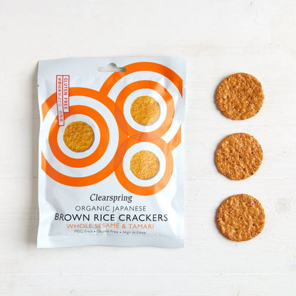 Crackers de Arroz Integral y Sésamo Bio Clearspring 40 g
