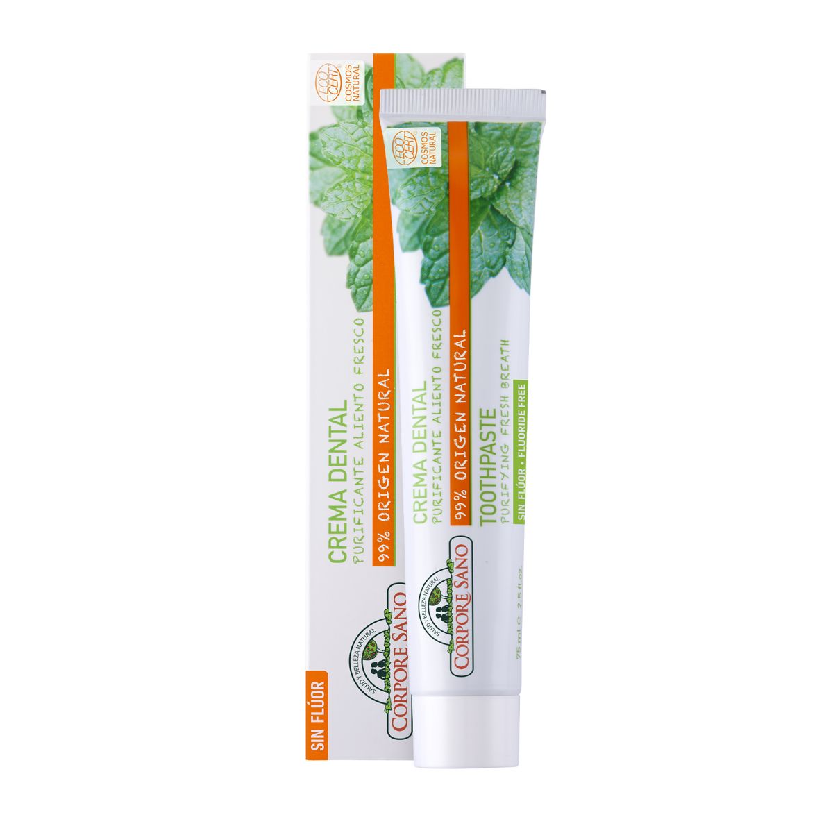 Dentífrico purificante tomillo, menta y albahaca Corpore Sano 75 ml