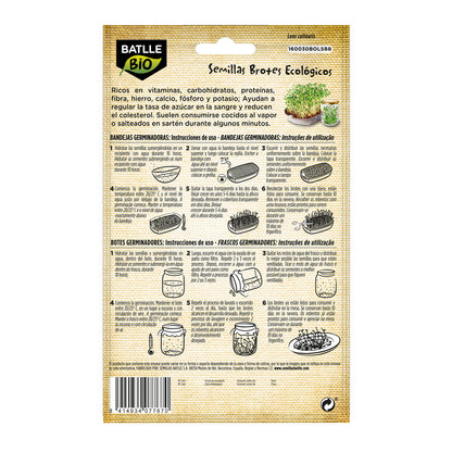 Semillas de Lenteja ecológicas para germinados Batlle