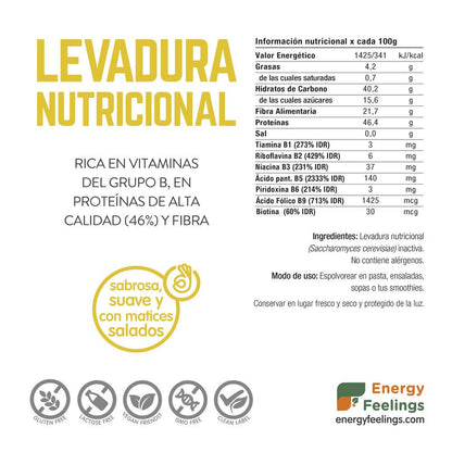 Levadura Nutricional Bland en copos Energy Feelings 250 g