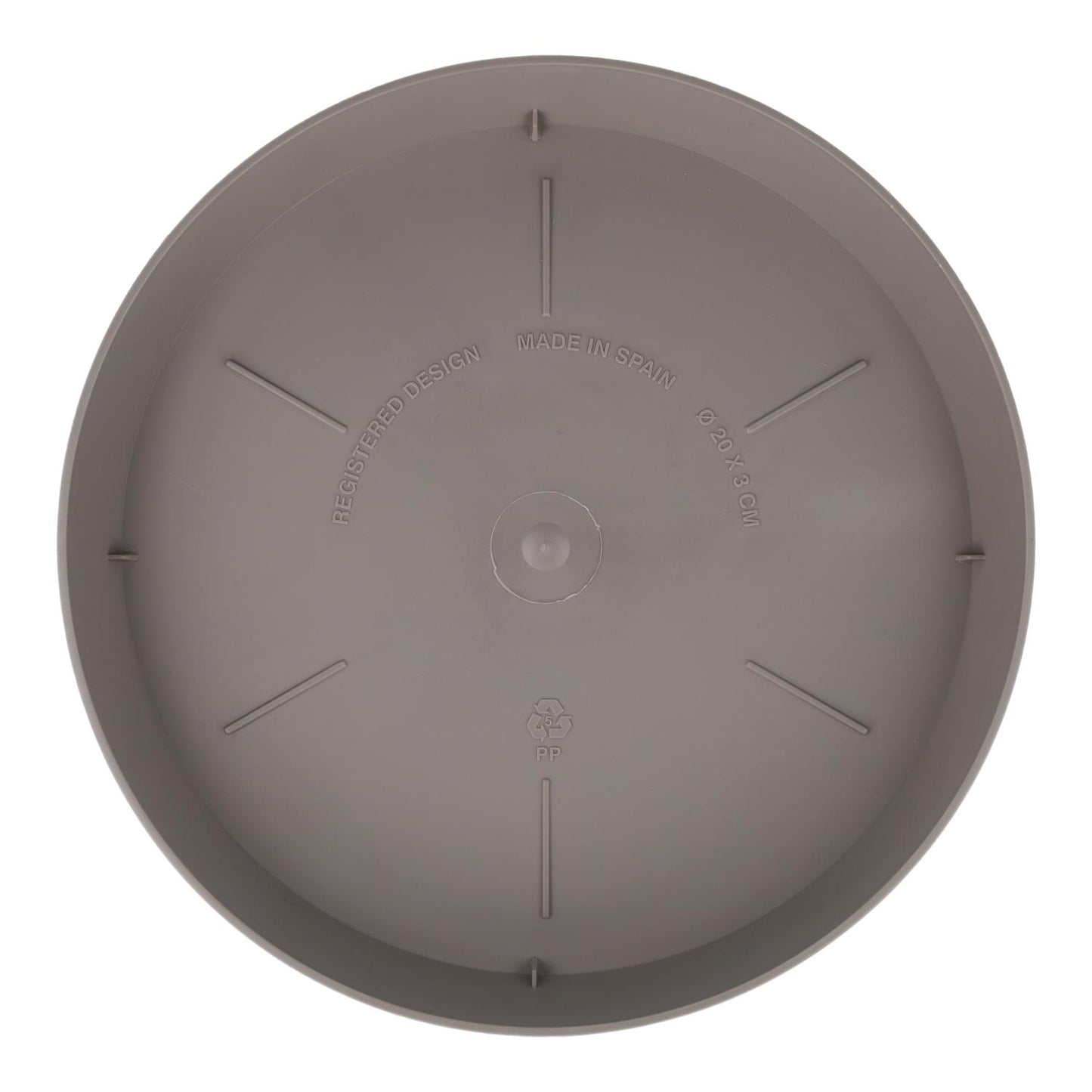 Plato maceta Tes color taupe D 20 x 3