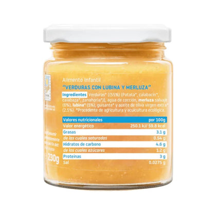 PROMO 3x Tarrito BIO Verduras con lubina y merluza Smileat, 230g