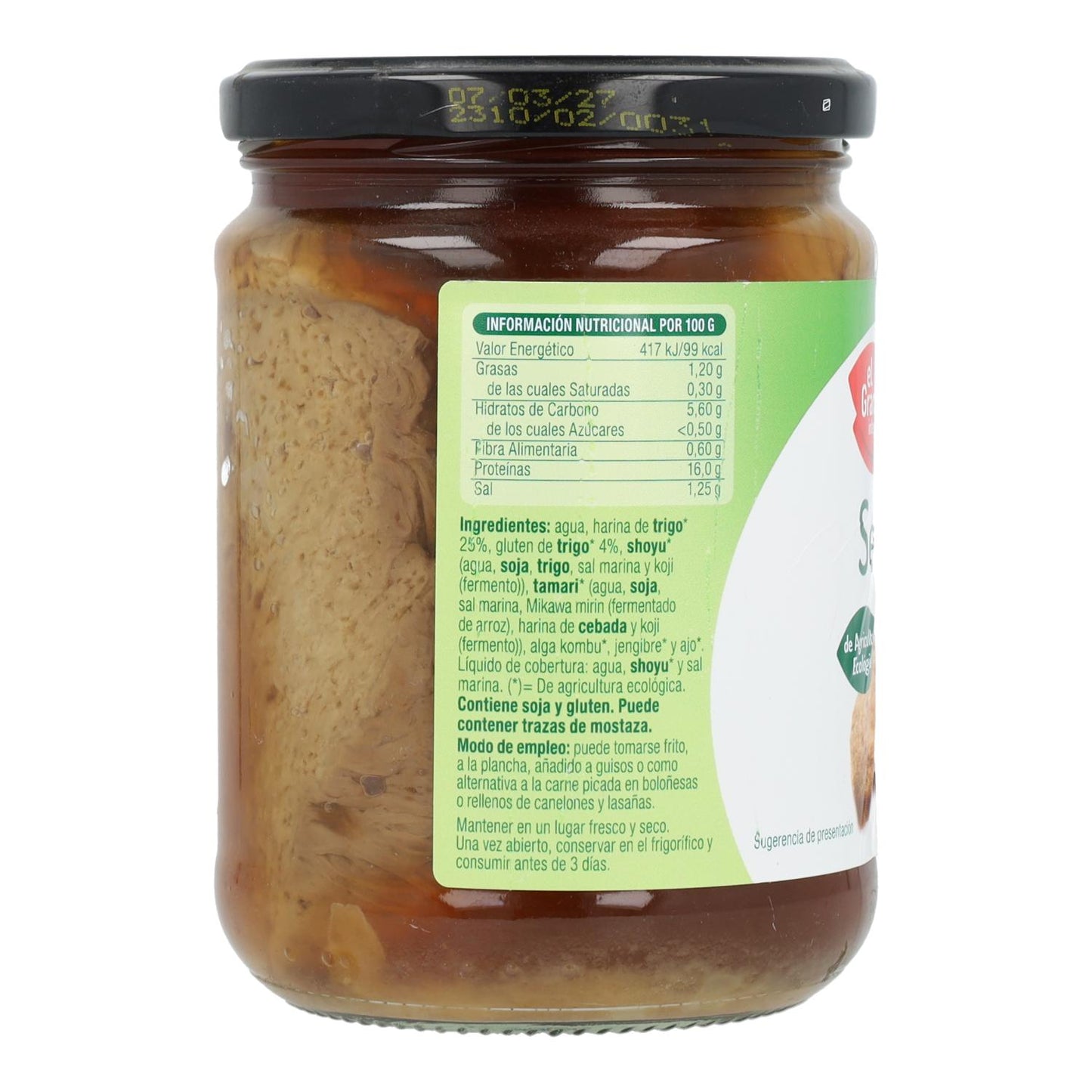 Seitán en Conserva Bio El Granero, 400 g