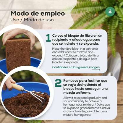 Sustrato Fibra de Coco Planeta Huerto 9 Litros