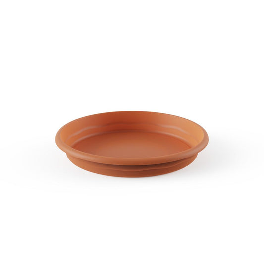 Plato maceta terra color terracota D 14 x 2